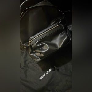 Ysl city backpack in leather